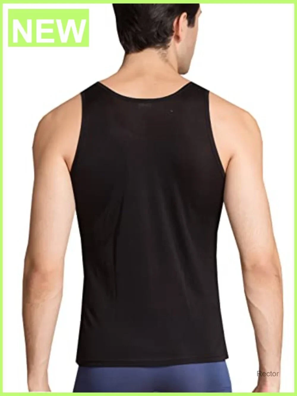 Men's Silk Tank Top Sleeveless Undershirt Breathable A Shirt